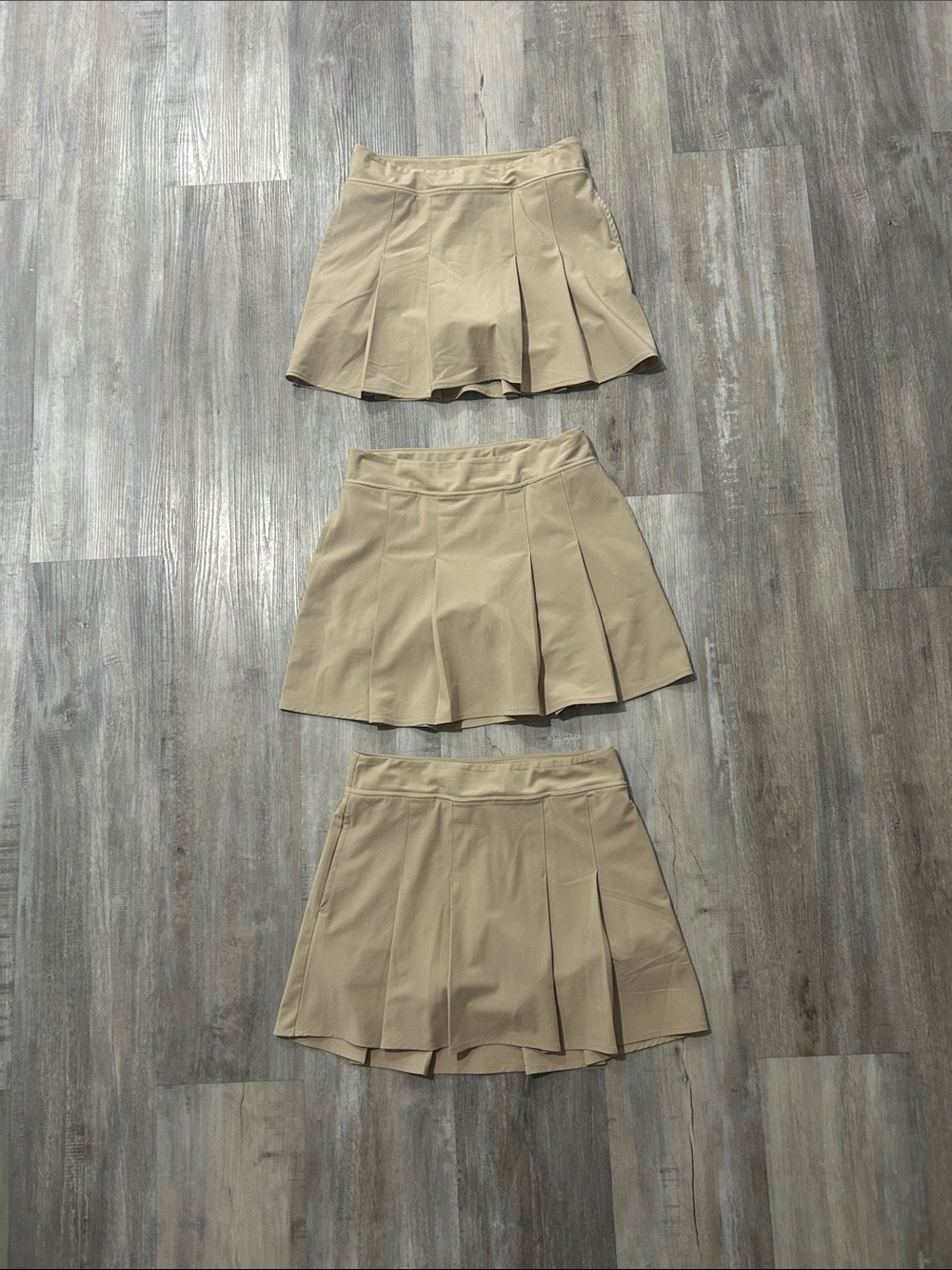 abercrombie kids Tan Pleated uniform  Skort